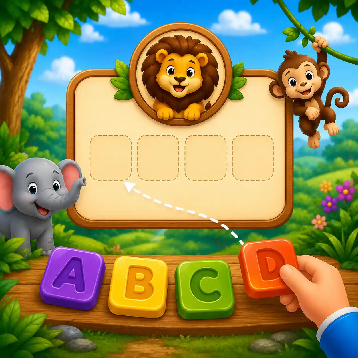 Arraste as Letras dos Animais