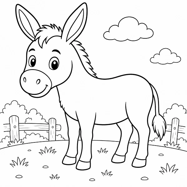 Burro Para Colorir Online