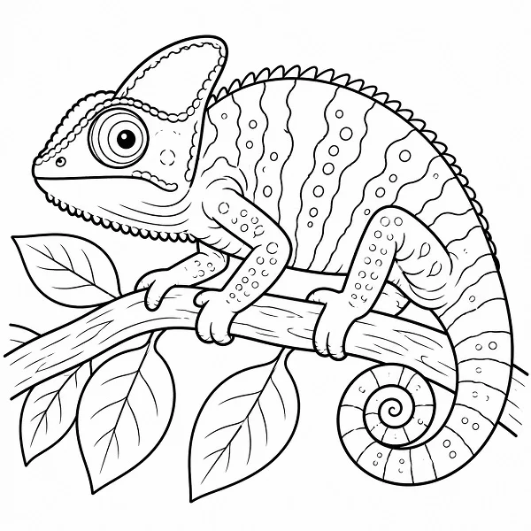 Camaleão Para Colorir Online