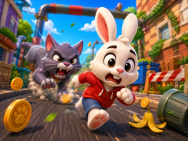 Coelho Foge do Gato Jogo Online Grátis
