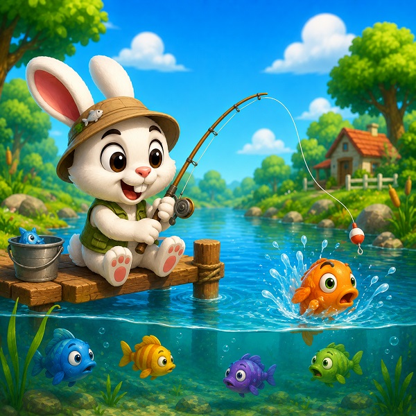 Coelho Pescador Online – Jogo de Pesca Grátis