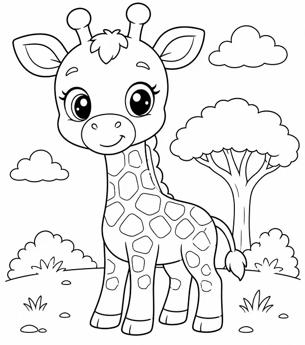 Girafa Para Colorir Online
