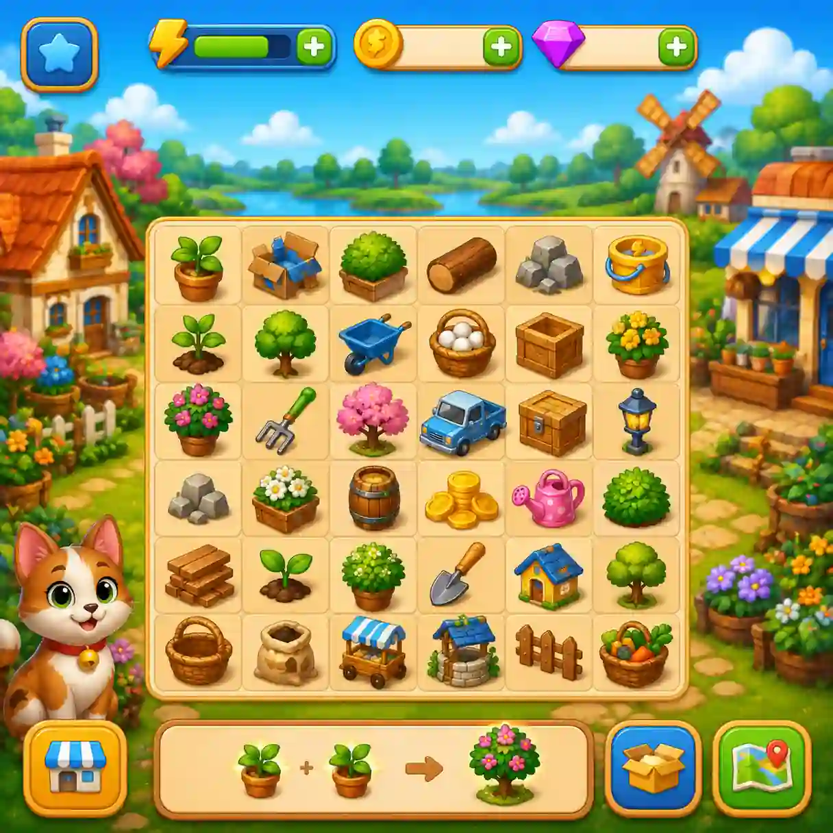 Jogo Merge Town Online e Grátis