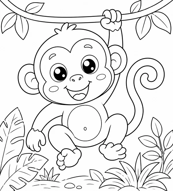 Macaco Para Colorir Online