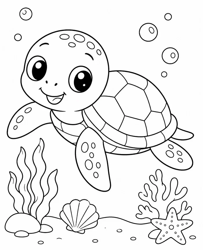 Tartaruga para colorir online