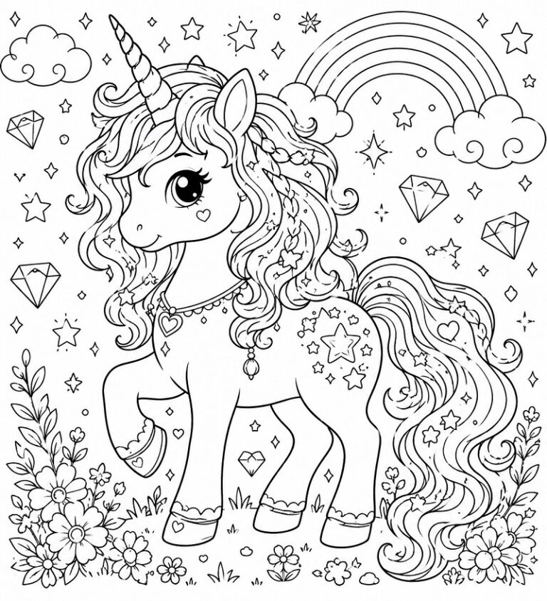 Unicórnio Para Colorir