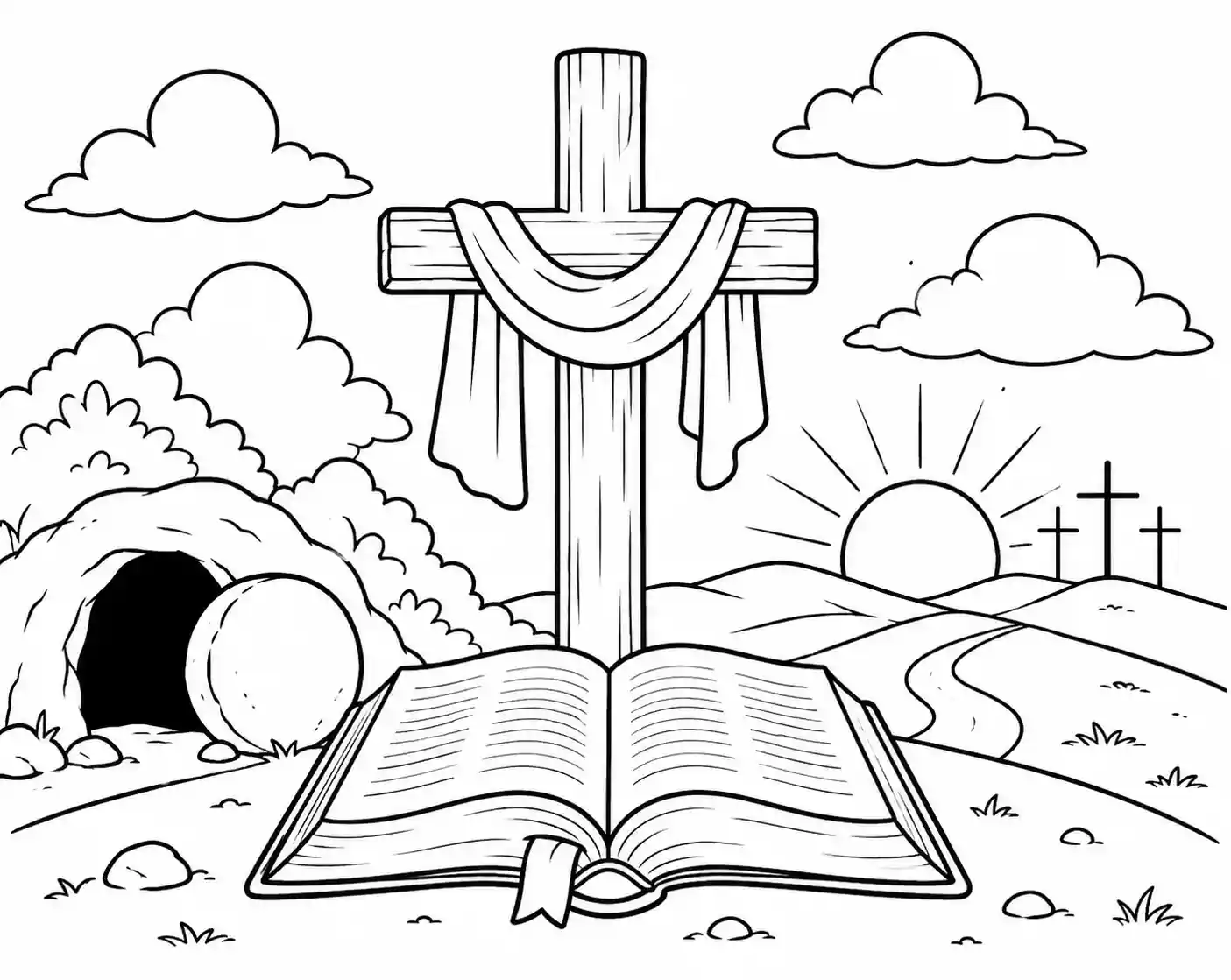 A Ressurreição de Jesus Para Colorir