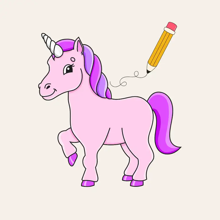 Aprenda a Desenhar um Unicórnio Fofinho – Tutorial