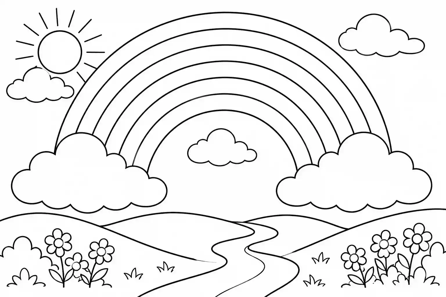 Arco-íris Para Colorir Online
