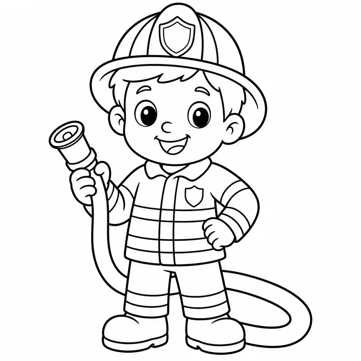 Bombeiro Para Colorir Online