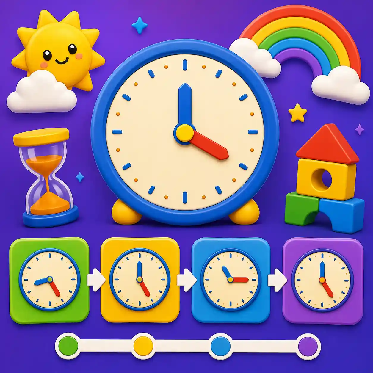 Coloque os Horários em Ordem – Jogo de Sequência das Horas
