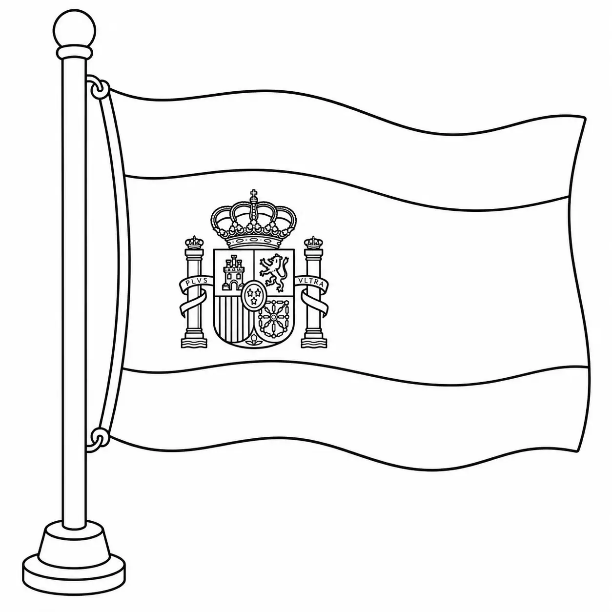 Colorir Bandeira da Espanha Online