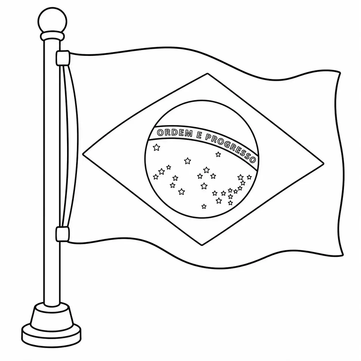 Colorir a Bandeira do Brasil Online